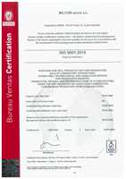 Certifikát jakosti ISO 9001:2015 - EN<BR>Platí do 28.5.2023
